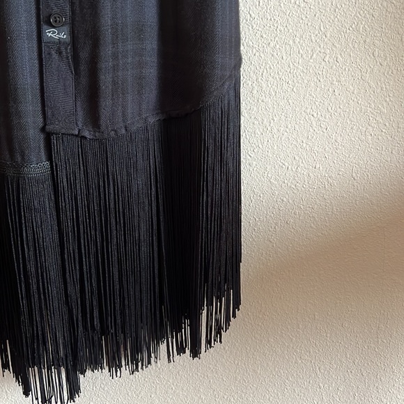 Rails fringe button down plaid shirt dress - Picture 6 of 8